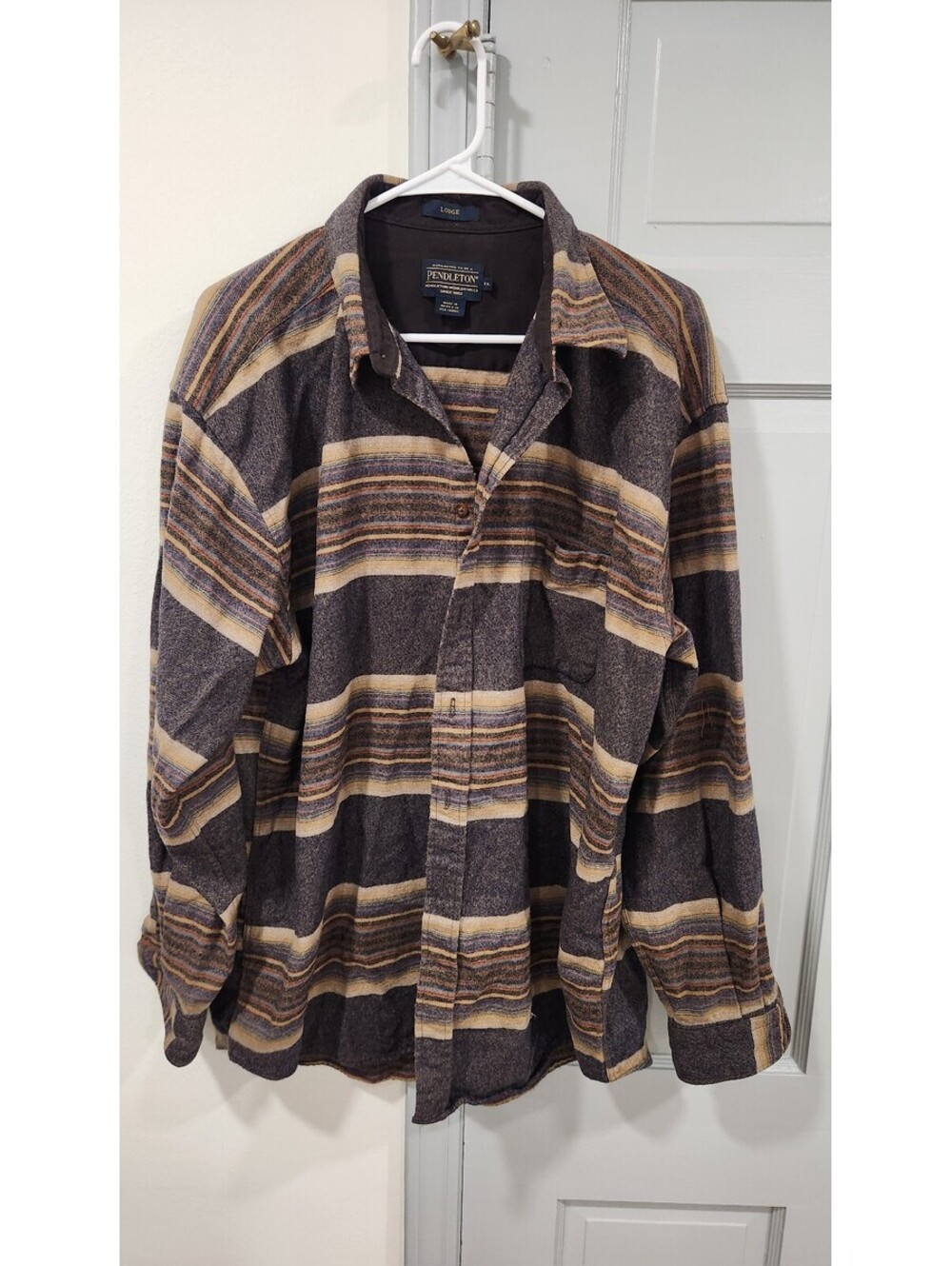Pendleton Lodge Mens striped button-up shirt size XXL